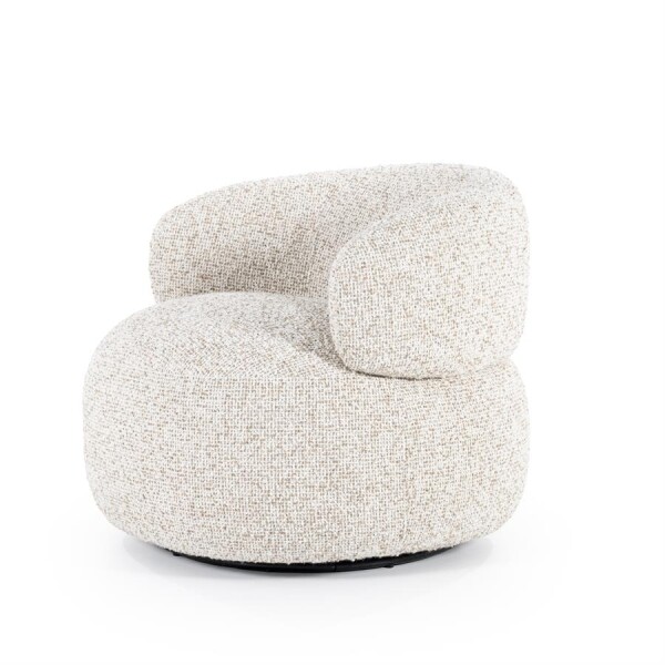 Moderne fauteuil Maeve beige stof