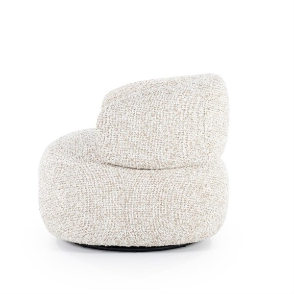 Moderne fauteuil Maeve beige stof