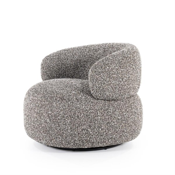 Moderne fauteuil Maeve taupe stof