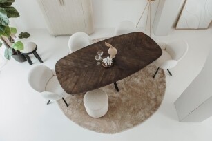 Eetkamertafel Silvi Olive Brown