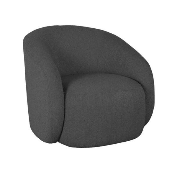 Moderne fauteuil Alby boucle stof antraciet