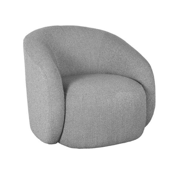 Moderne fauteuil Alby boucle stof grijs