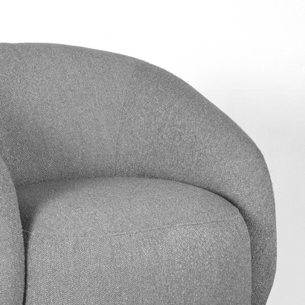 Moderne fauteuil Alby boucle stof grijs