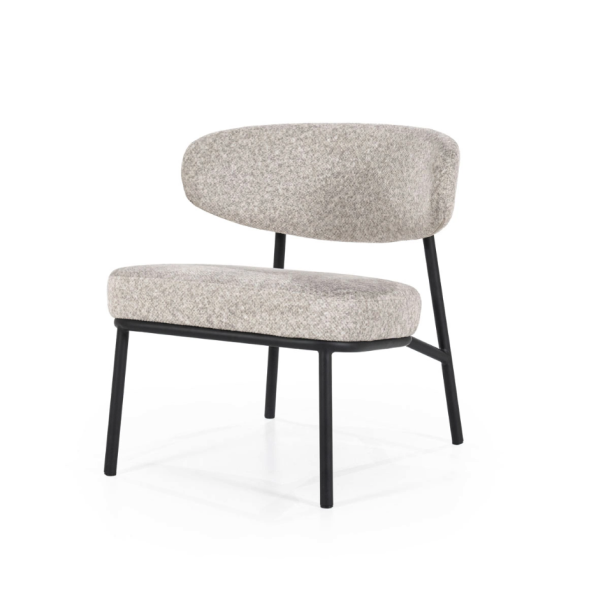 Moderne fauteuil Jari beige stof