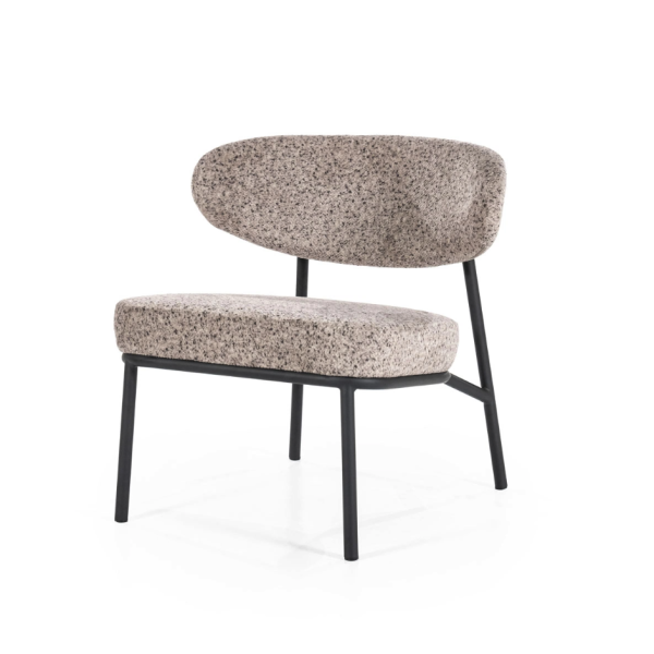 Moderne fauteuil Jari taupe stof