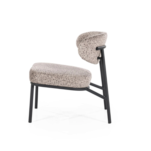 Moderne fauteuil Jari taupe stof