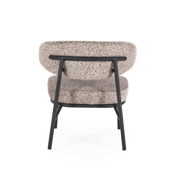 Moderne fauteuil Jari taupe stof