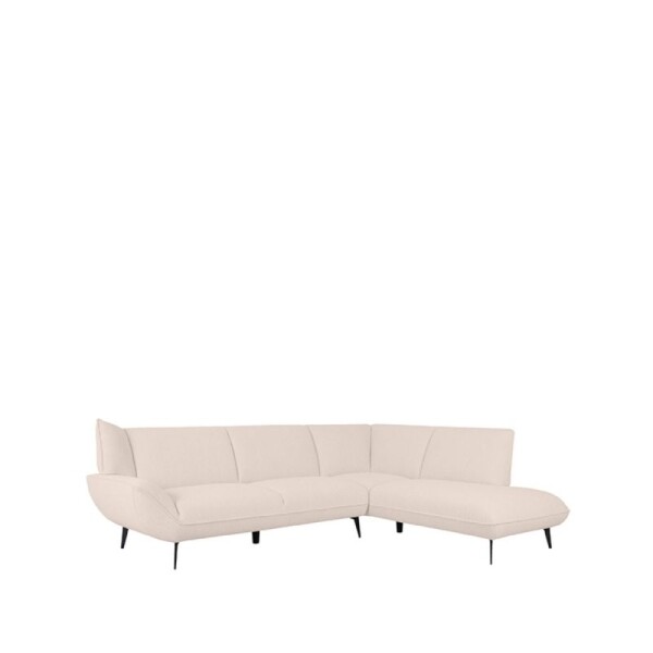 Moderne hoekbank Pesaro beige boucle stof.