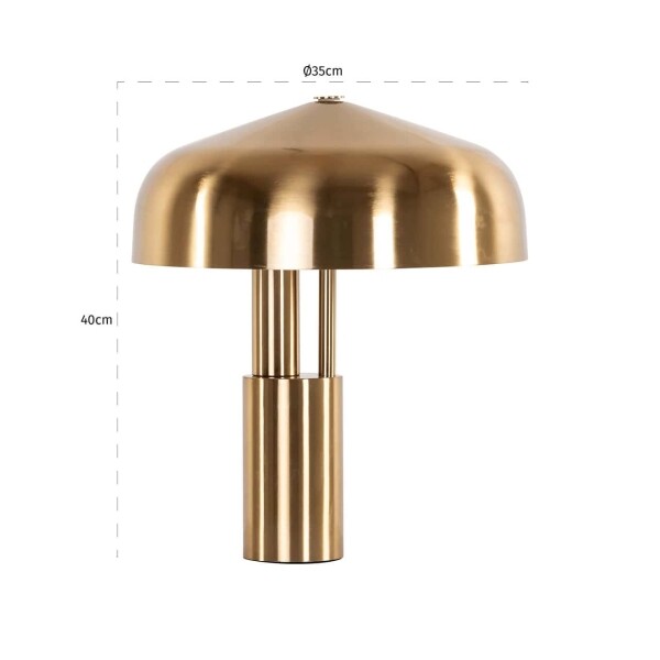 Richmond Interiors Tafellamp Linzy brass (Brushed Gold) 