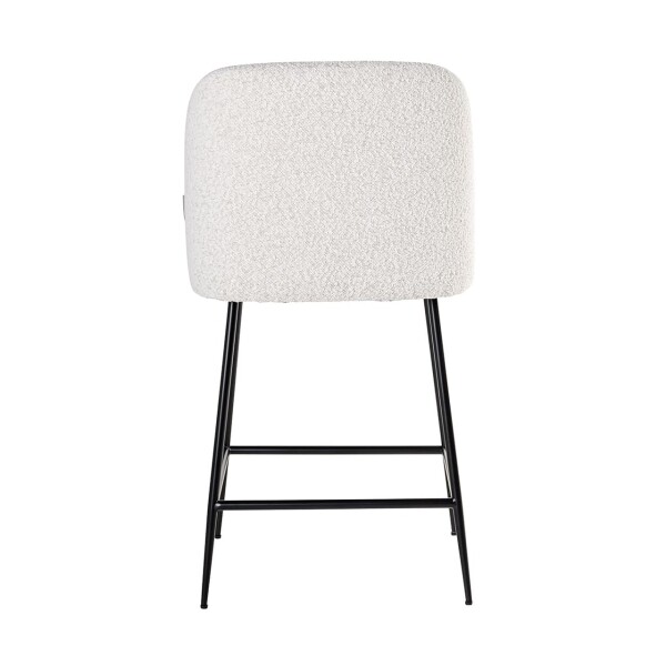 Richmond Interiors Counterstoel Pullitzer white bouclé / black (Copenhagen 900 Bouclé White) 