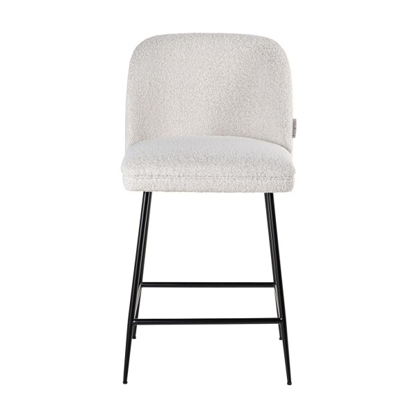 Richmond Interiors Counterstoel Pullitzer white bouclé / black (Copenhagen 900 Bouclé White) 