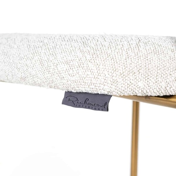 Richmond Interiors Barstoel Xenia white bouclé / brushed gold (Copenhagen 900 Bouclé White) 