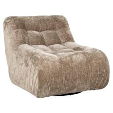 Draaifauteuil Rosy taupe chenille