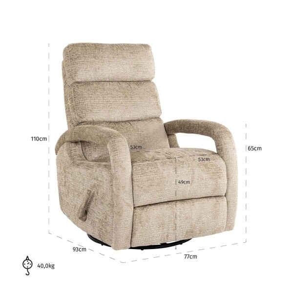 Richmond Interiors Relax draaifauteuil Denvi desert fusion (Fusion 109 desert) 