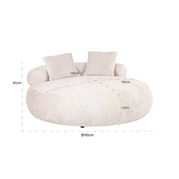 Richmond Interiors Daybed Tivola (Be Lovely 11 Cream) 