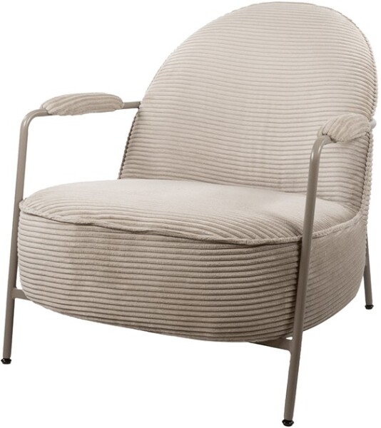 Fauteuil Elton van Mysons in ribstof sand