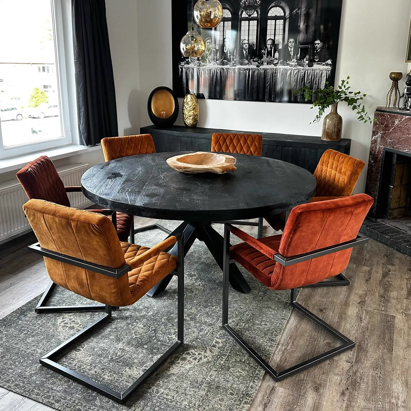 Mango ronde eettafel zwart