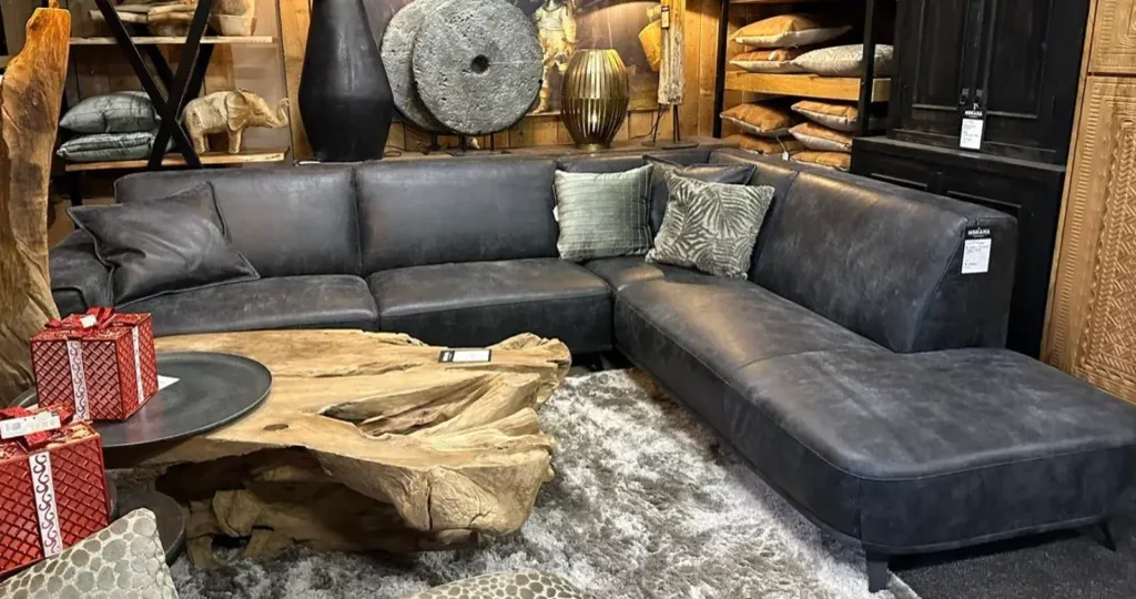 Hoekbank Mondo in Granada leder van Zitform