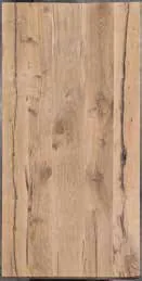 Rechte eettafel van oud eiken, Robuust Hout, originele bladfoto