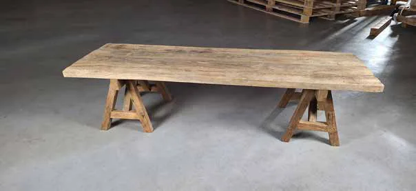 Klooster salontafel van oud eiken, Robuust Hout