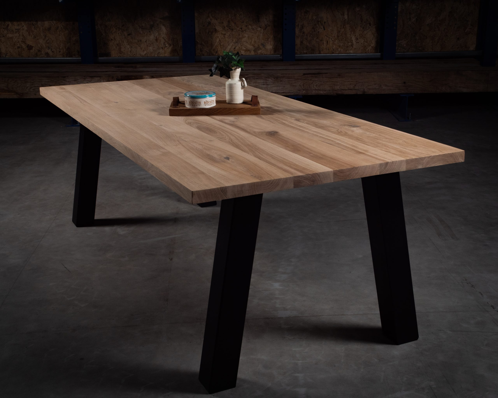 Rechthoekige eiken eettafel van Robuust Hout - Robuust Hout