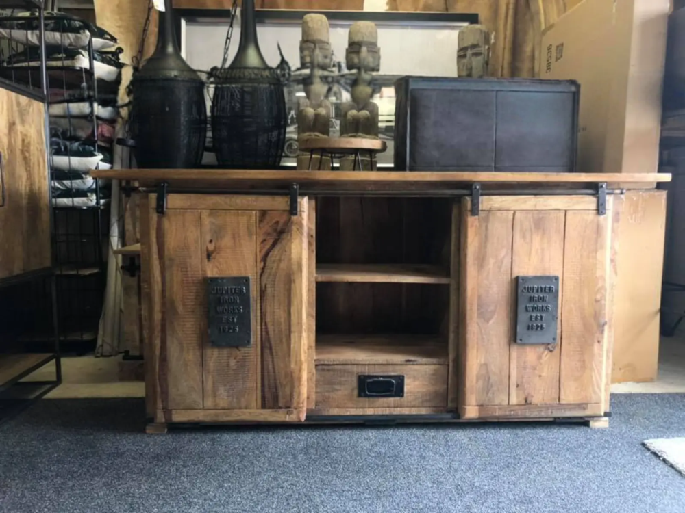 Dressoir Works industrieel mangohout