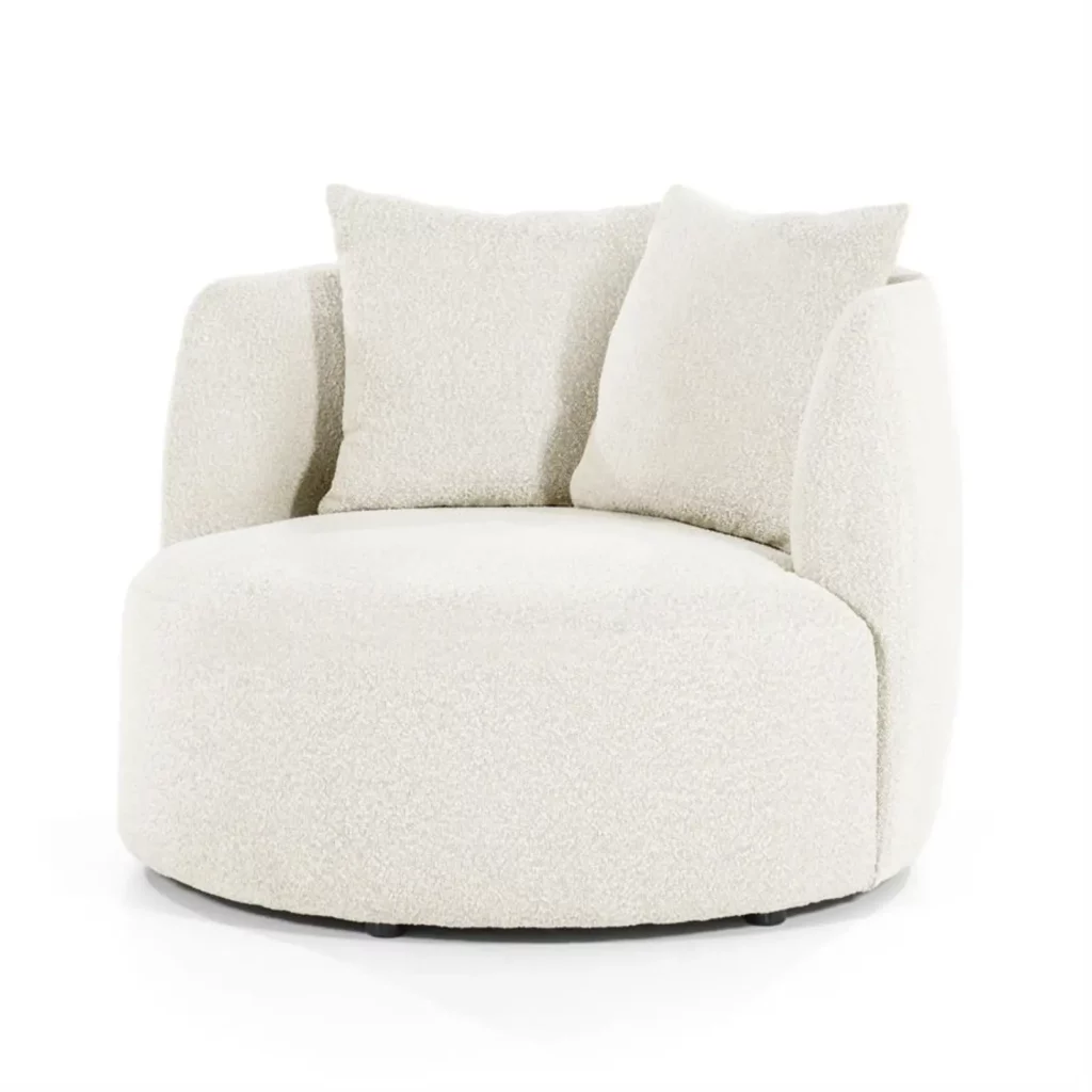 Fauteuil Louis met kussen – beige Spark