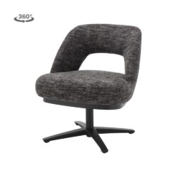 Caldes Lounge Stoel – fabric TED 17 blue-grey (draaibaar)