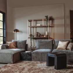 Canterbury 2 5-AR + Chaise L – Mona 464 Cement Grey