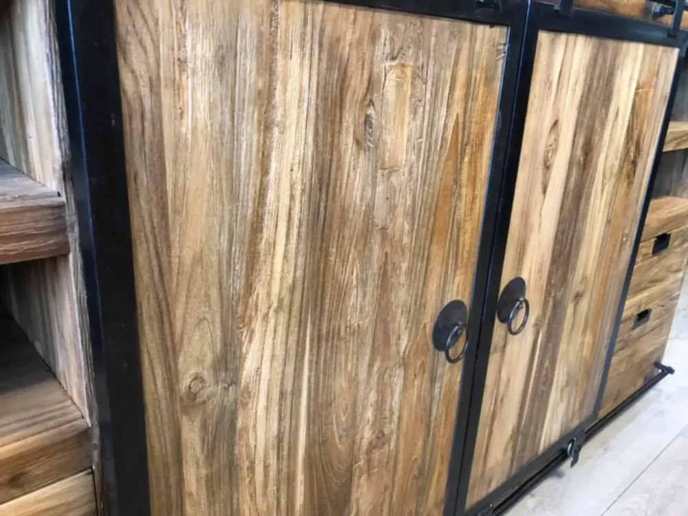 Dressoir Donny Teak 2 schuifdeuren 240 cm