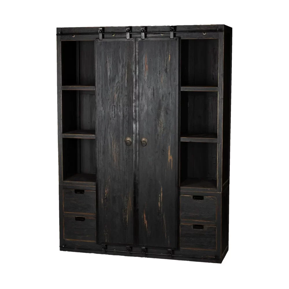 Donny Sliding Cabinet – Black
