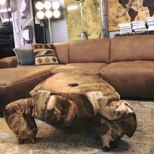 Salontafel schildpad teak