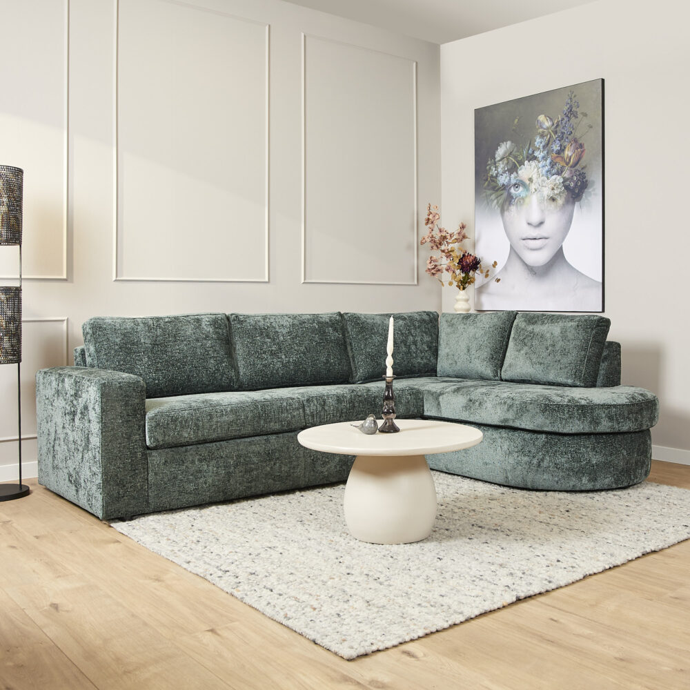 MySofa Alma | 2,5 zits + Divan Rechts | Green | Trenza 21