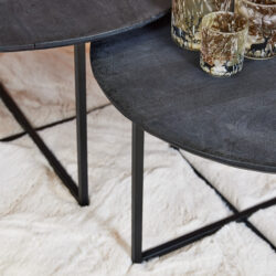 Salontafel Arlington Black | 70 cm | Set van 2