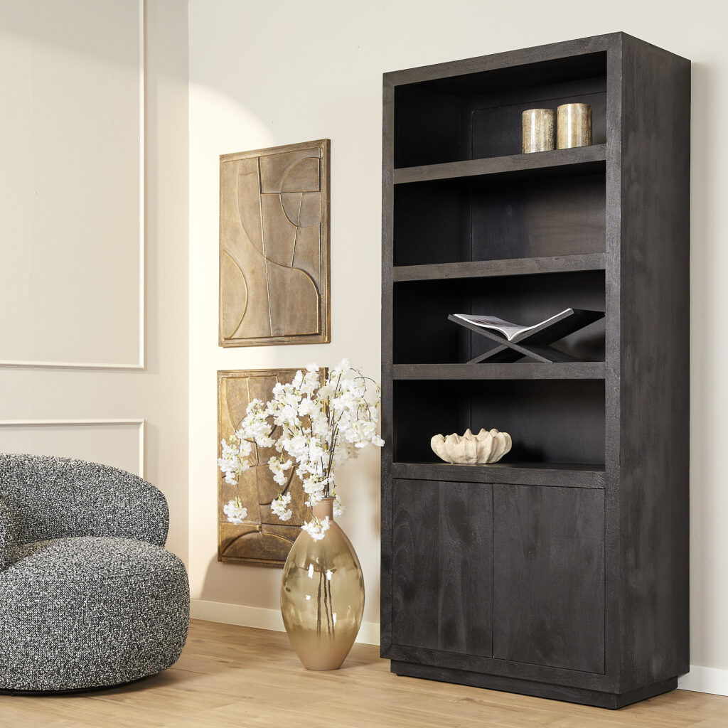 Boekenkast Brussel Black | 90 cm