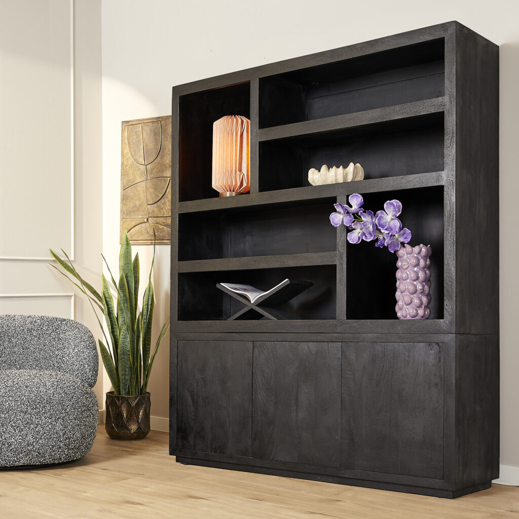 Vakkenkast Brussel Black XL | 160 cm