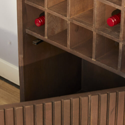 Wijnkast Madison Walnut | 55 cm