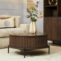 Salontafel Madison Walnut | 80 cm | Rond
