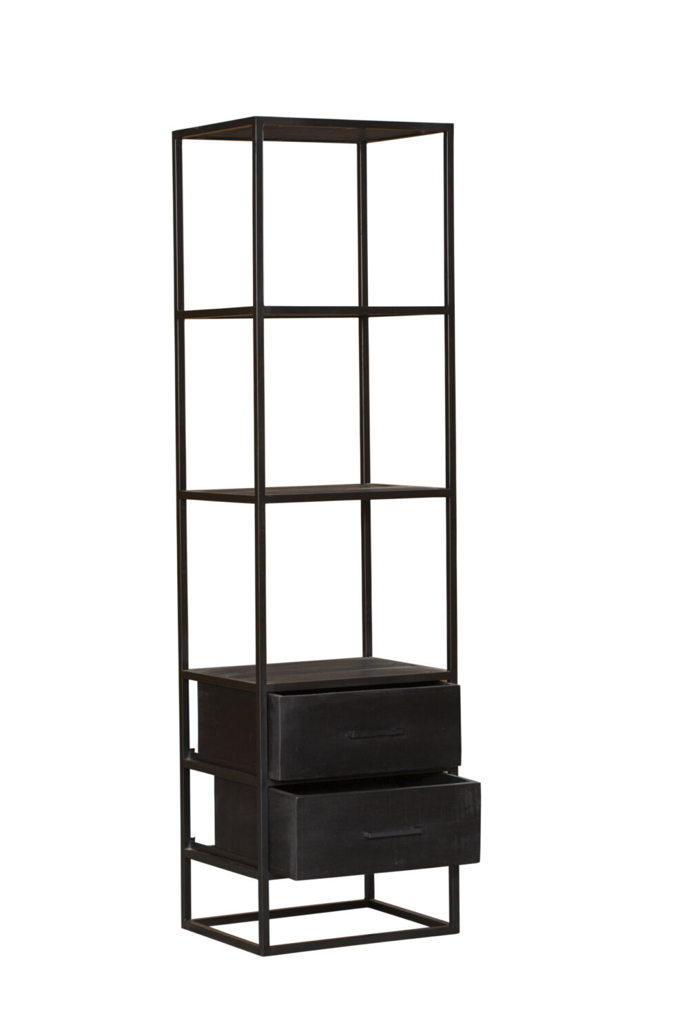 Boekenkast Denver Black | 55 cm | twee lades