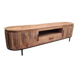 TV Meubel Oxford mangohout retro rond
