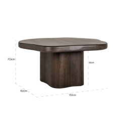 Eettafel Sherman Organisch 152×152 (Brown)