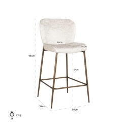 Counterstoel Darby cream fusion (Fusion cream 02)