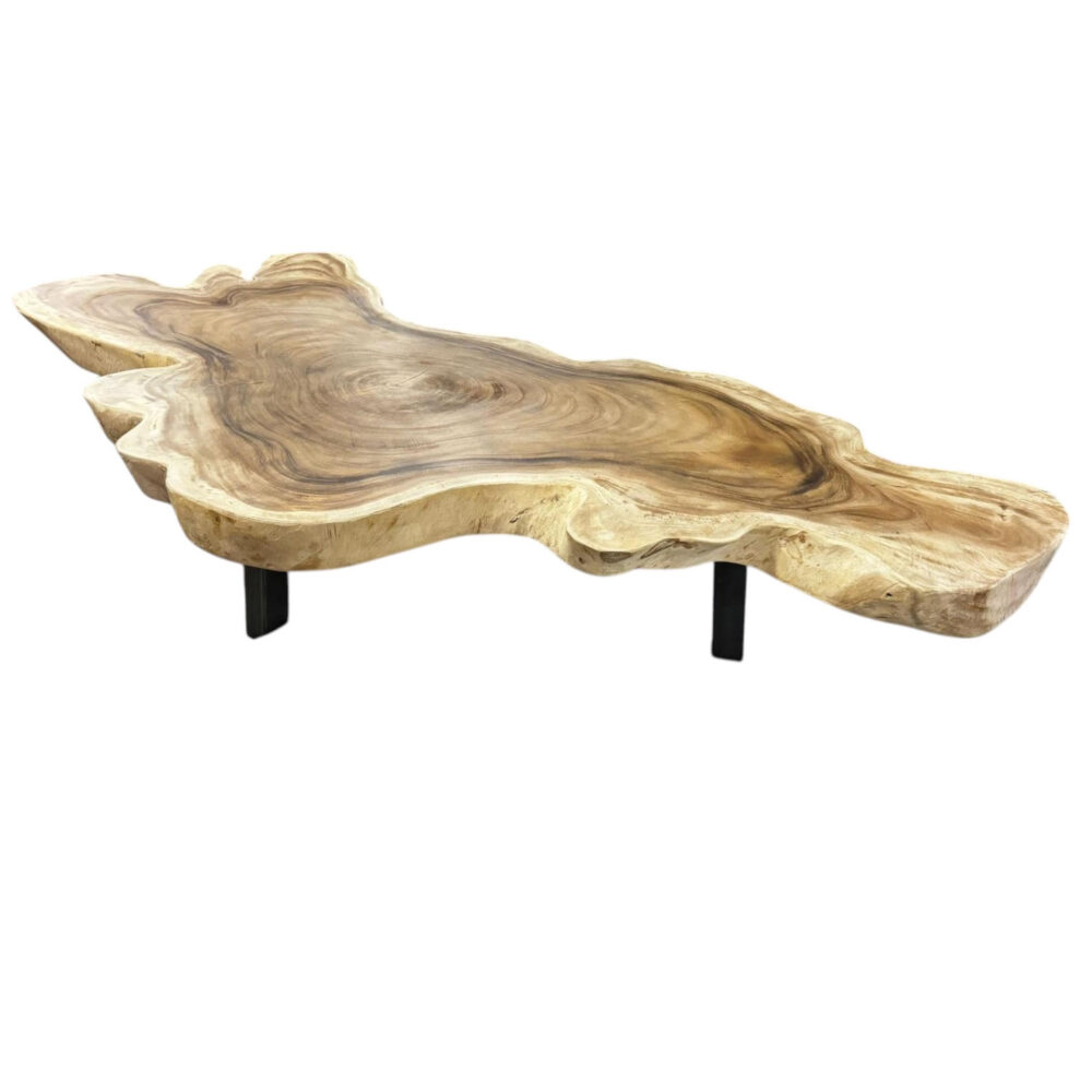 Organische salontafel van massief suarhout